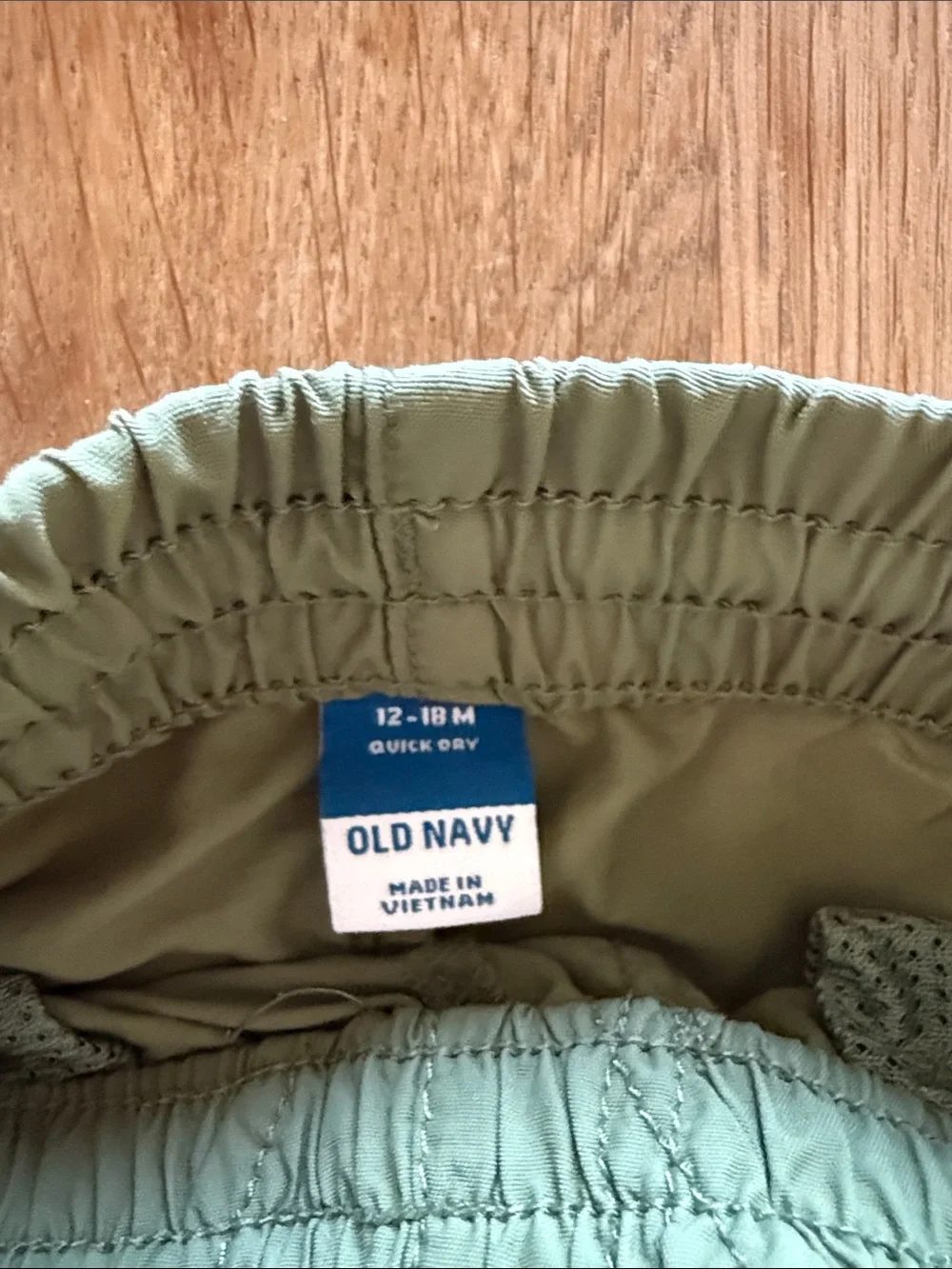 Old Navy Olive Green Kids Quick Dry Shorts